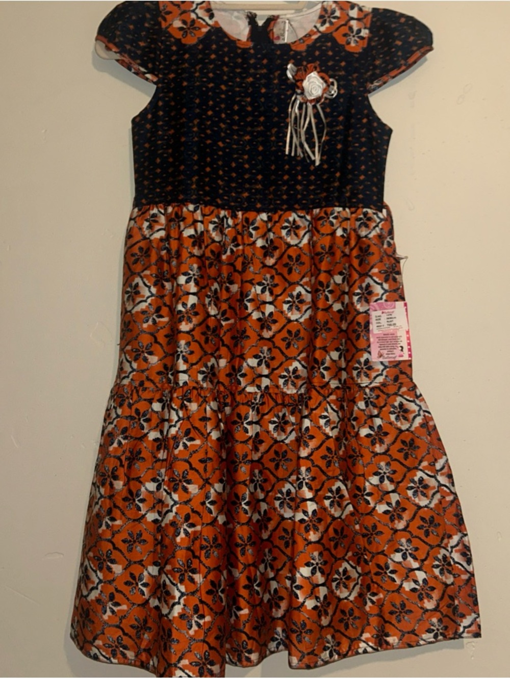 NWT Buttercup Young Girls Multi Color Cap Sleeve Tiered Dress Sz 90cm 12-14 US